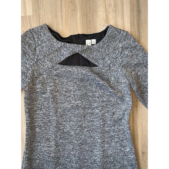 Emma & Michele Peek A Boo Fronted Bodycon Grey Dress with Half Sleeves Sz MEDIUM - Picture 11 of 16